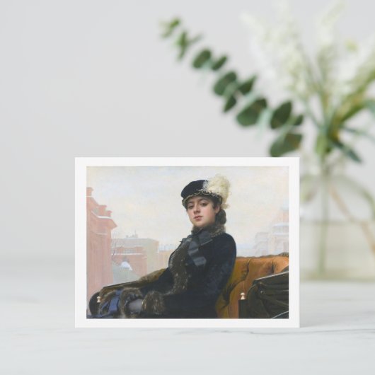 Carte Postale Portrait d'une femme inconnue, Ivan Kramskoi (Debout devant)