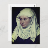 Carte Postale Portrait d'une femme - par Robert Campin (vers 143 (Devant / Derrière)