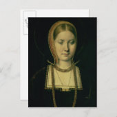 Carte Postale Portrait d'une femme, possiblement Catherine d'Ara (Devant / Derrière)