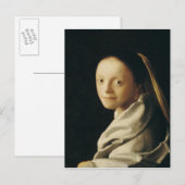 Carte Postale Portrait d'une jeune femme, c.1663-65 (Devant / Derrière)