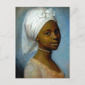 Carte Postale Portrait d'une jeune femme noire art classique (Devant)