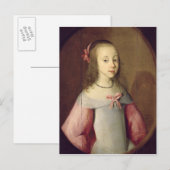 Carte Postale Portrait d'une jeune fille, 1651 (Devant / Derrière)