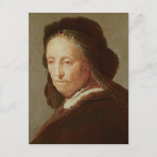 Carte Postale Portrait d'une vieille femme, c.1600-1700