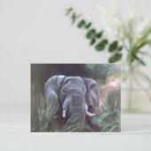 Carte postale Portrait éléphant (Debout devant)
