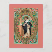 Carte Postale Portrait encadré de Saint Rose de Lima (K 48) (Devant)