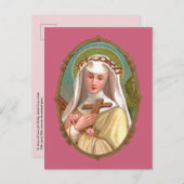 Carte Postale Portrait encadré de Saint Rose de Lima (M 024b) (Devant / Derrière)