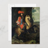 Carte Postale Portrait équestre de Louis XIV (Devant / Derrière)