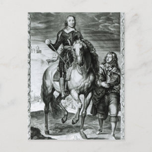 Carte Postale Portrait équestre d'Oliver Cromwell