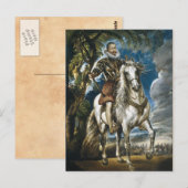 Carte Postale Portrait équestre du duc de Lerma Rubens (Devant / Derrière)