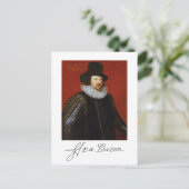 Carte Postale Portrait et signature de Francis Bacon (Debout devant)