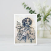 Carte Postale Portrait (Étude), Alphonse Mucha (Debout devant)