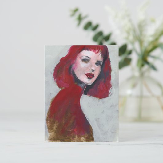 Carte Postale Portrait Fem - Rouge (Debout devant)