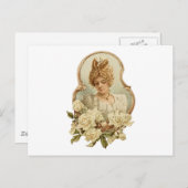 Carte Postale Portrait féminin victorien (Devant / Derrière)