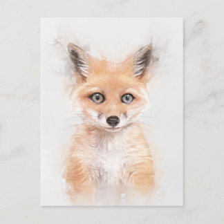 Carte Postale Portrait Fox Cub