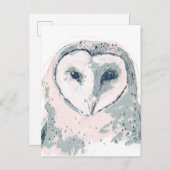 Carte Postale Portrait funky Owl (Devant / Derrière)