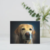 Carte Postale Portrait Golden Retriever (Debout devant)