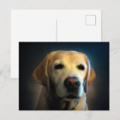 Carte Postale Portrait Golden Retriever (Devant / Derrière)