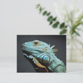 Carte Postale Portrait Iguana Sérieux (Debout devant)