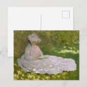 Carte Postale Portrait impressionniste de printemps, Claude Mone (Devant / Derrière)