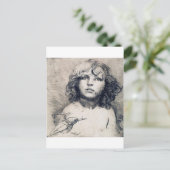 Carte Postale Portrait (imprimé cuivre), Alphonse Mucha (Debout devant)