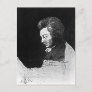 Carte Postale Portrait inachevé de Wolfgang Amadeus Mozart