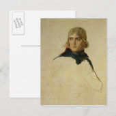 Carte Postale Portrait inachevé du général Bonaparte (Devant / Derrière)