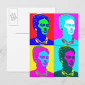 Carte Postale Portrait inspiré de Frida Kahlo (Devant / Derrière)
