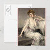 Carte Postale Portrait Lady - Boldini (Devant / Derrière)