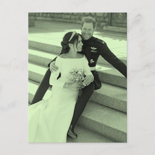 Carte Postale Portrait mariage Harry et Meghan stylisé (Devant)
