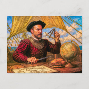 Carte Postale Portrait maritime de Sir Francis Drake