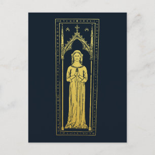 Carte Postale Portrait médiéval anglais 1300 Lady Joan Cobham