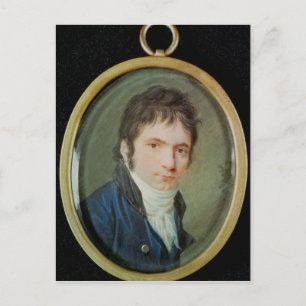 Carte Postale Portrait miniature de Ludwig Van Beethoven, 1802