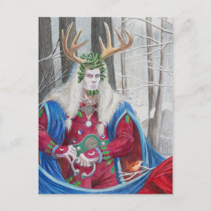Carte Postale Portrait miniature du Roi de Houx