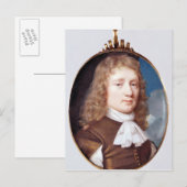 Carte Postale Portrait miniature d'un homme inconnu, 1659 (Devant / Derrière)