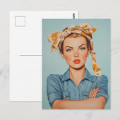 Carte Postale Portrait moderne de Rosie (Devant / Derrière)