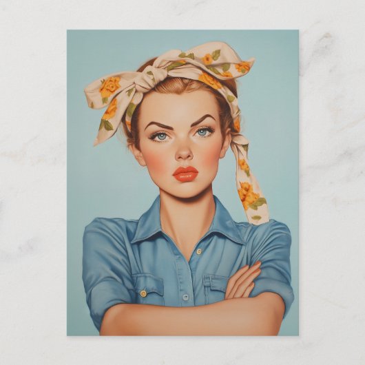 Carte Postale Portrait moderne de Rosie (Devant)