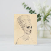 Carte Postale Portrait Néfertiti dessin Ancienne Egypte papyrus (Debout devant)