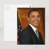 Carte Postale Portrait officiel de Barack Obama (Devant / Derrière)