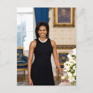 Carte Postale Portrait officiel de la Première Dame Michelle Oba