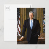 Carte Postale Portrait officiel de la présidence Bill Clinton (Devant / Derrière)