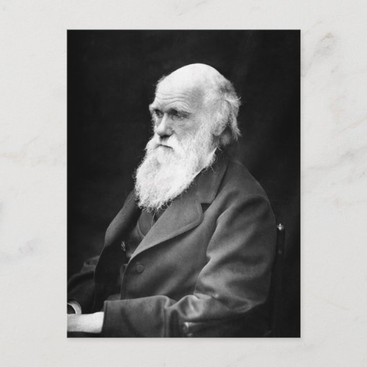 Carte Postale Portrait Photo de Charles Darwin (Devant)