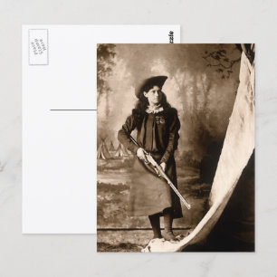 Carte Postale Portrait photo vintage, Mademoiselle Annie Oakley 