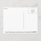 Carte Postale Portrait photo Wild Raven (Dos)