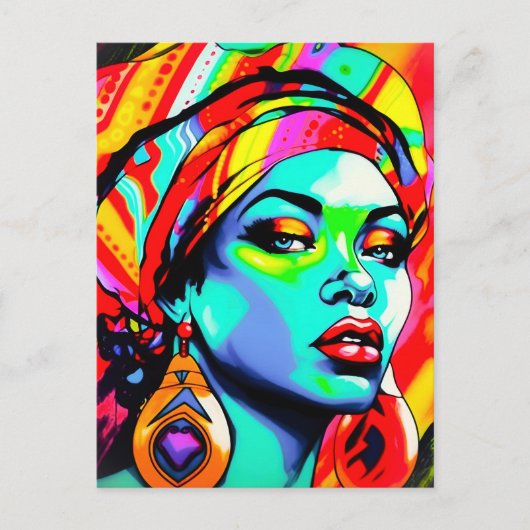 Carte Postale Portrait Pop Art (Devant)