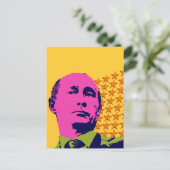 Carte Postale Portrait Pop Art de Poutine rose (Debout devant)