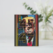 Carte Postale Portrait Pop Art Trump 45 47 (Debout devant)