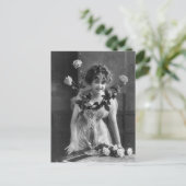 Carte postale Portrait Rose vintage Paris (Debout devant)