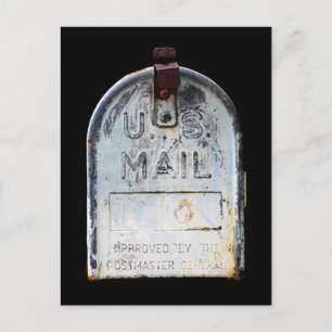 Carte Postale Portrait rustique de boîte aux lettres