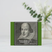 CARTE POSTALE PORTRAIT SHAKESPEARE AVEC DEVIS (Debout devant)