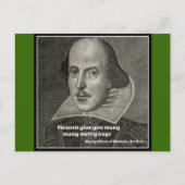 CARTE POSTALE PORTRAIT SHAKESPEARE AVEC DEVIS (Devant)